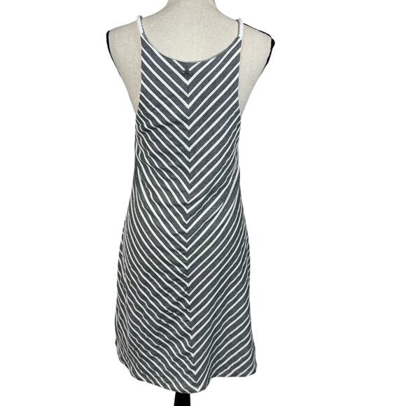 PrAna Large Seacoast A-Line Dress Striped Stretch Lined Scoop Neck Rope Straps - Picture 5 of 9